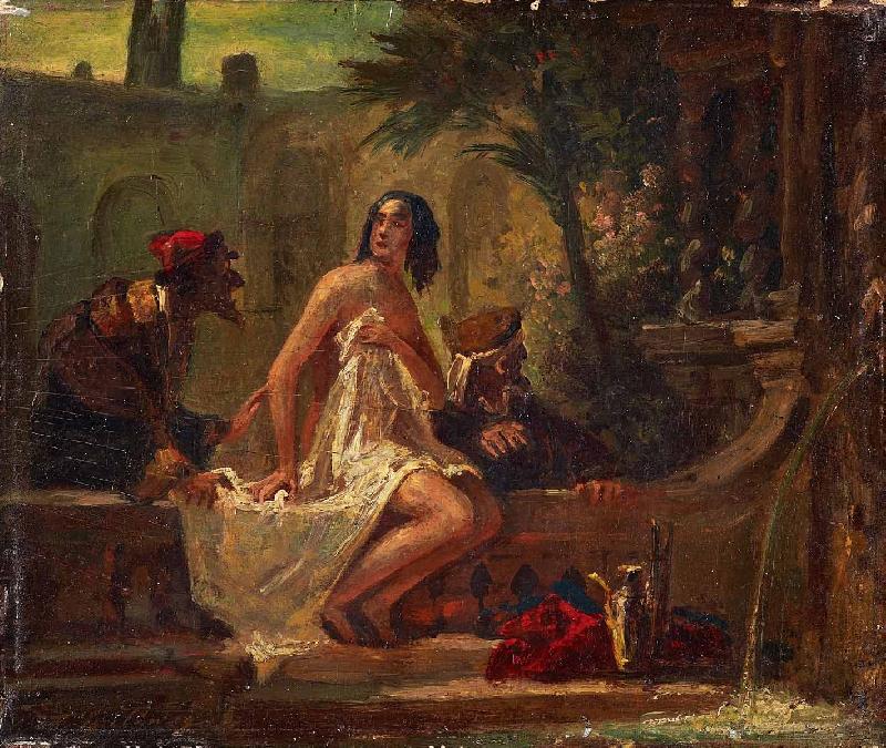 Carl Spitzweg Susanna im Bade oil painting image